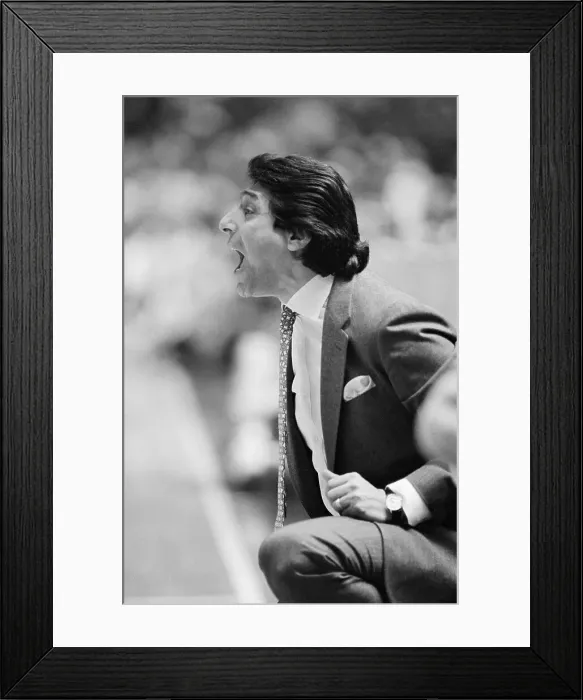 Framed Print : Coach Dean Smith Yelling from Sideline
