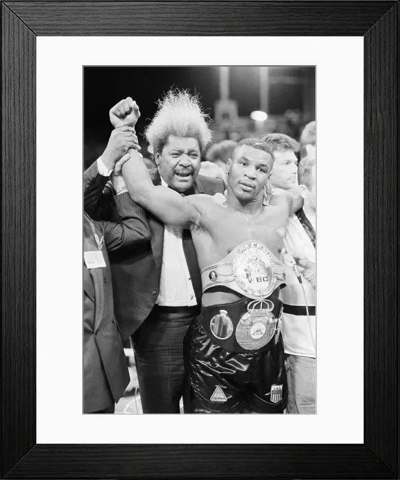 Framed Print : Tyson and King Celebrating Boxing Title Framed Print : Tyson and King Celebrating Boxing Title