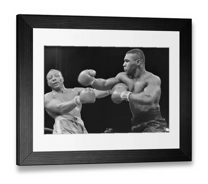 Framed Print : Mike Tyson Punching James Bonecrusher Smith Framed Print : Mike Tyson Punching James Bonecrusher Smith