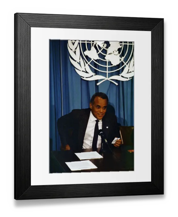 Framed Print : Harry Belafonte Speaking Framed Print : Harry Belafonte Speaking