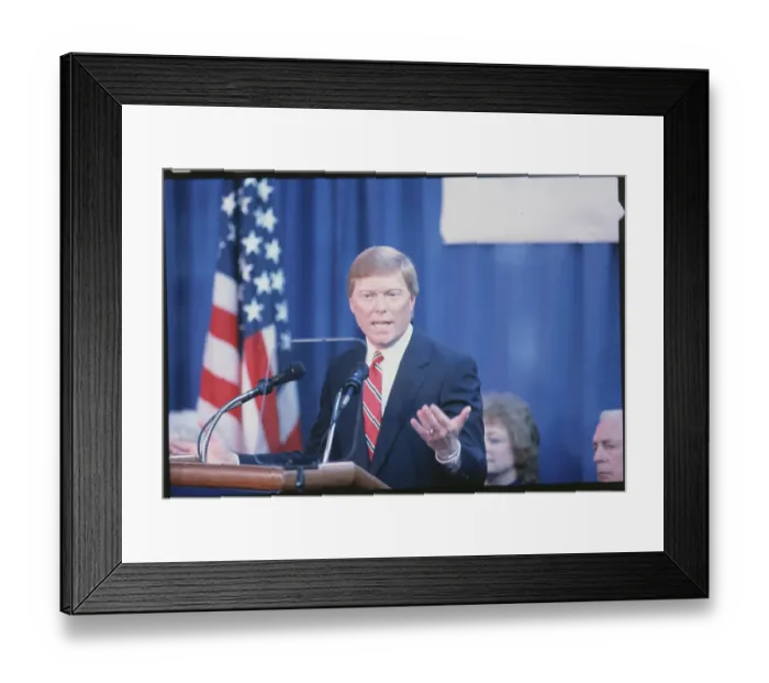 Framed Print : Representative Richard Gephardt Gesturing at Podium Framed Print : Representative Richard Gephardt Gesturing at Podium