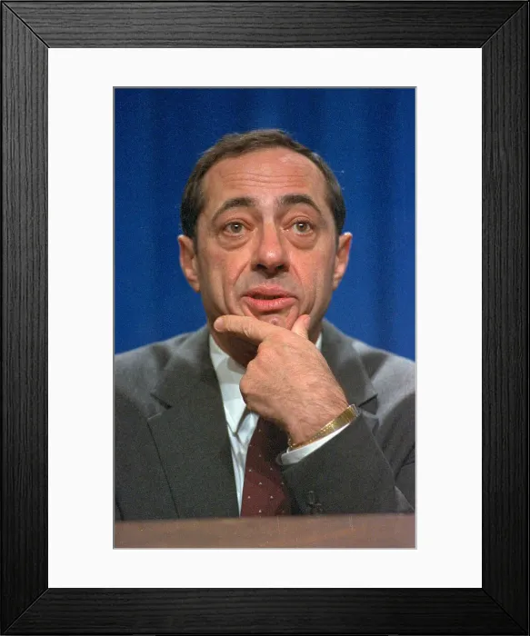 Framed Print : Portrait of Mario Cuomo Framed Print : Portrait of Mario Cuomo