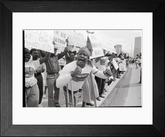 Framed Print : Haitian Rally in Miami Framed Print : Haitian Rally in Miami