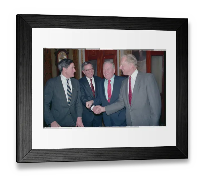 Framed Print : Senators Greeting Each Other Framed Print : Senators Greeting Each Other