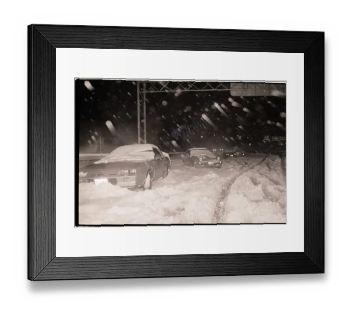 Framed Print : Cars Stranded in Blizzard Framed Print : Cars Stranded in Blizzard