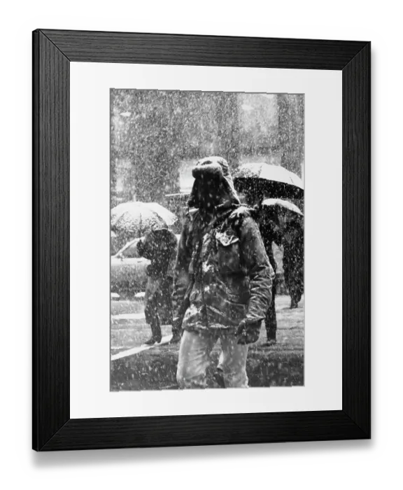 Framed Print : Blizzard Hits Manhattan Framed Print : Blizzard Hits Manhattan