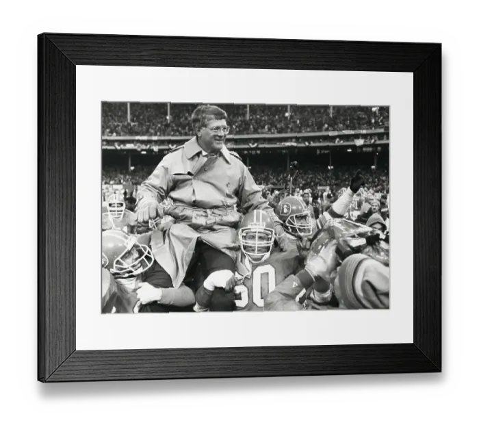 Framed Print : Players Carrying Dan Reeves After AFC Win Framed Print : Players Carrying Dan Reeves After AFC Win