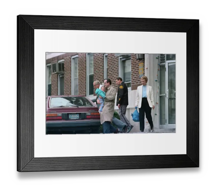 Framed Print : William Stern Leaving Home with Infant Daughter Framed Print : William Stern Leaving Home with Infant Daughter