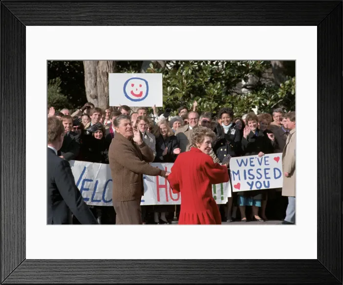 Framed Print : Ronald and Nancy Reagan with Community Framed Print : Ronald and Nancy Reagan with Community