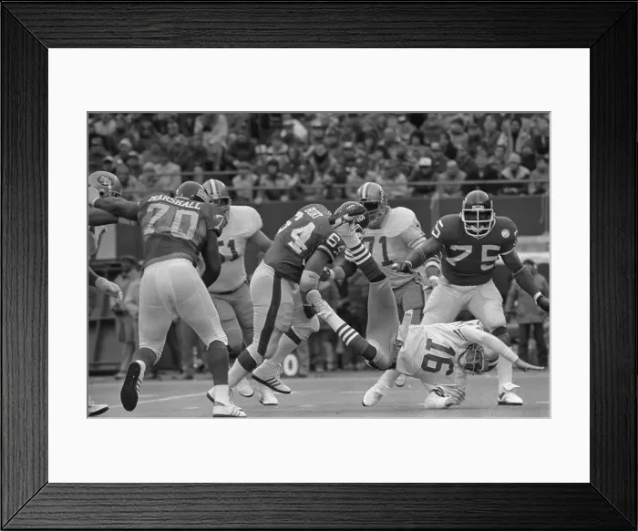 Framed Print : Joe Montana Falling to the Ground Framed Print : Joe Montana Falling to the Ground