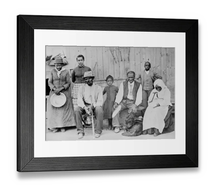 Framed Print : Harriet Tubman With Slaves She Helped During the Civil War Framed Print : Harriet Tubman With Slaves She Helped During the Civil War