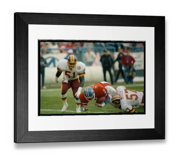 Framed Print : John Elway Scoring Touchdown
