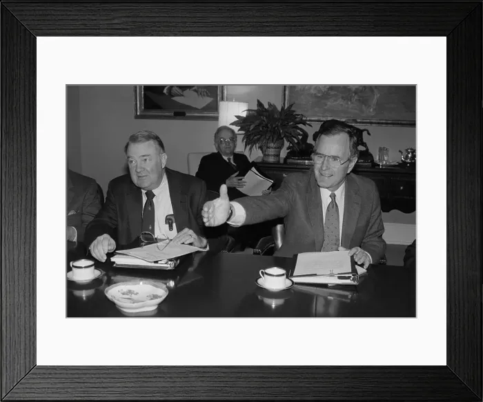 Framed Print : George Bush Reaching Out His Hand Framed Print : George Bush Reaching Out His Hand