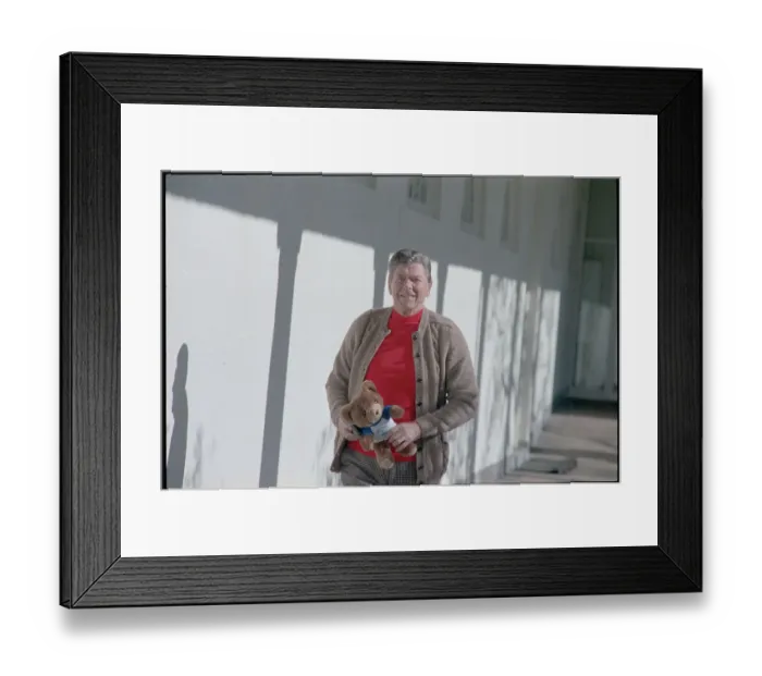 Framed Print : Ronald Reagan Holding Teddy Bear Framed Print : Ronald Reagan Holding Teddy Bear