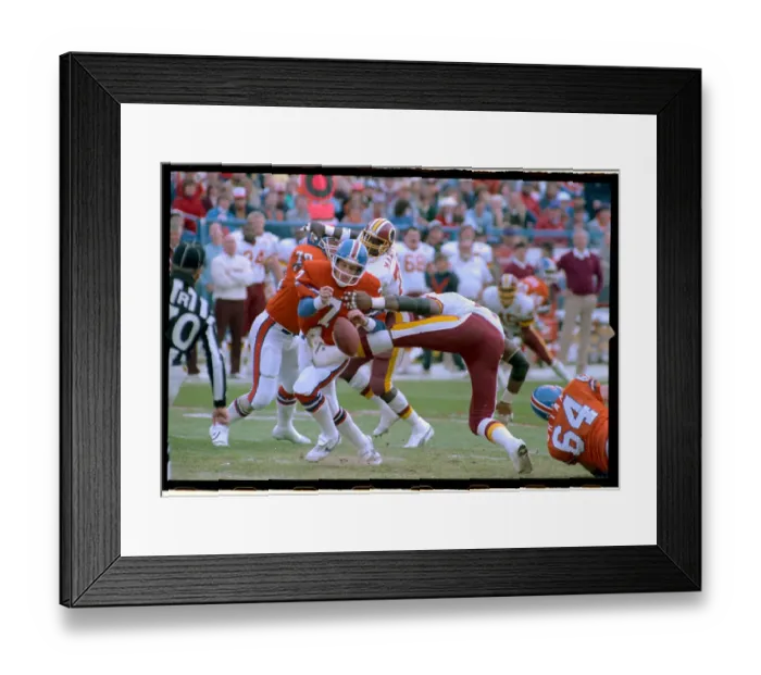 Framed Print : John Elway Fumbles Football Framed Print : John Elway Fumbles Football