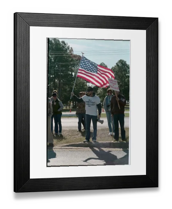 Framed Print : Contra Supporter During Demonstration Framed Print : Contra Supporter During Demonstration