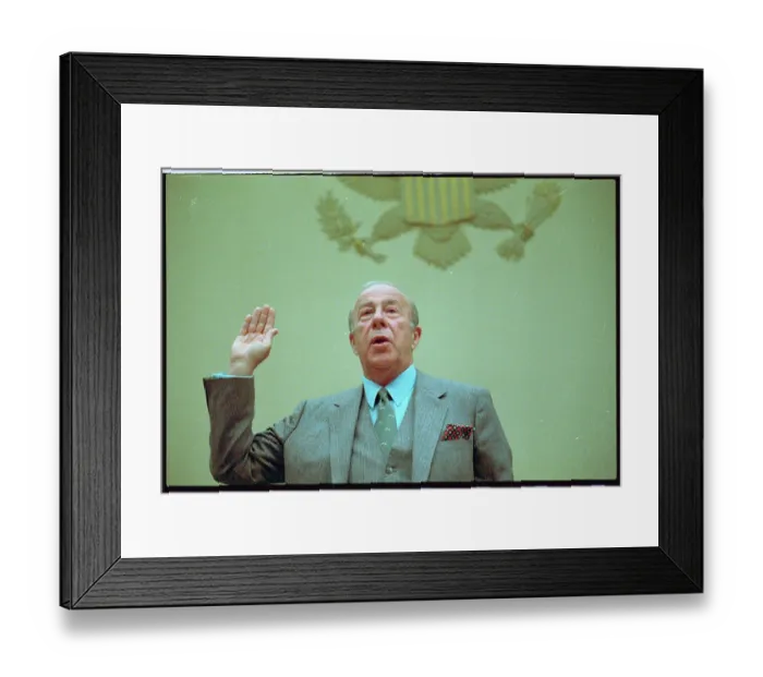 Framed Print : George Schultz Taking Oath