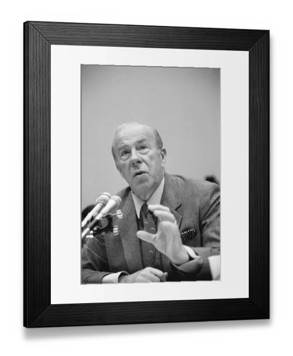 Framed Print : George Shultz at Iran-Contra Hearings Framed Print : George Shultz at Iran-Contra Hearings