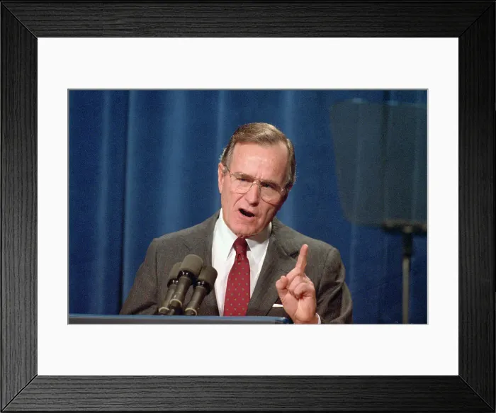 Framed Print : George Bush Addressing American Enterprise Institution Framed Print : George Bush Addressing American Enterprise Institution