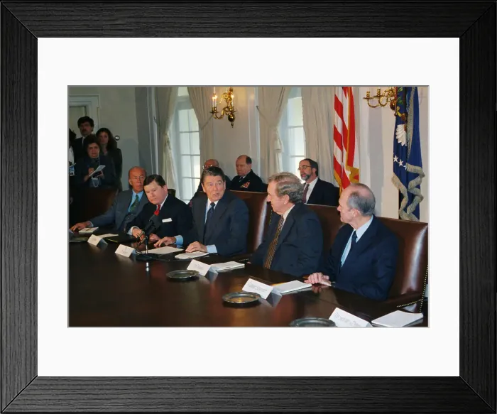 Framed Print : Ronald Reagan and Review Board
