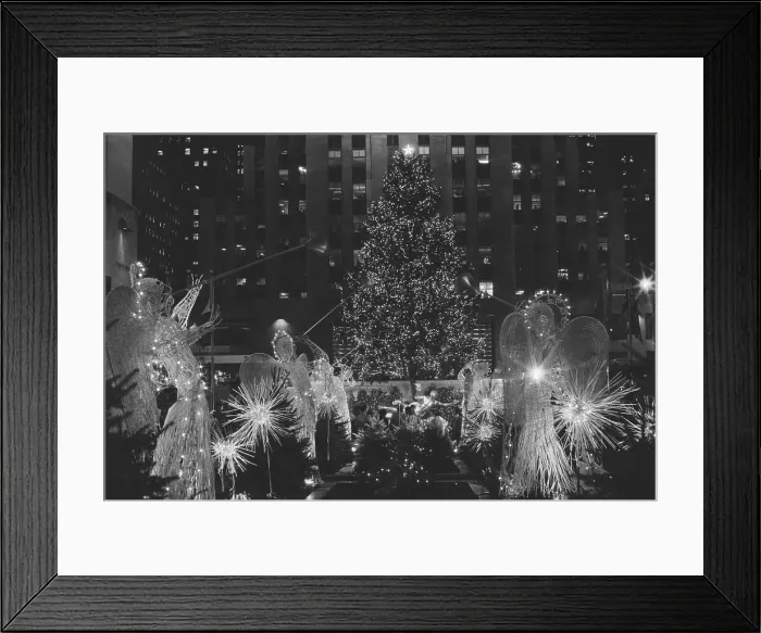Framed Print : Christmas Tree and Angels In Channel Garden Framed Print : Christmas Tree and Angels In Channel Garden