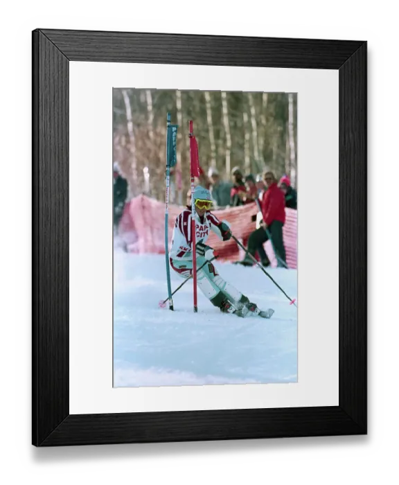 Framed Print : American Skier Tamara McKinney in Action Framed Print : American Skier Tamara McKinney in Action