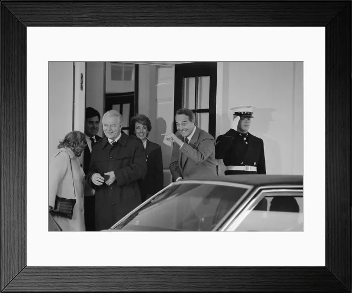 Framed Print : Bob Dole Pointing at Robert Byrd