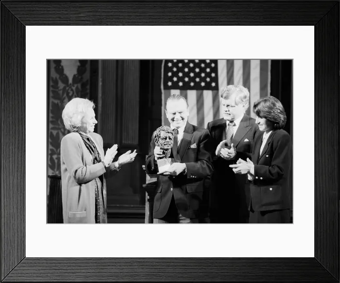 Framed Print : Kennedys Applauding Writer Milosz Framed Print : Kennedys Applauding Writer Milosz