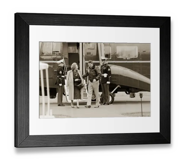 Framed Print : President Reagan Greeting Thatcher Framed Print : President Reagan Greeting Thatcher