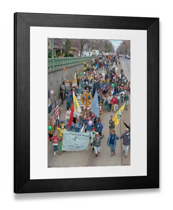 Framed Print : People Participating in Great Peace March Framed Print : People Participating in Great Peace March