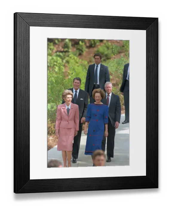 Framed Print : Mr. And Mrs. Ronald Reagan with Mr. And Mr. Jimmy Carter Framed Print : Mr. And Mrs. Ronald Reagan with Mr. And Mr. Jimmy Carter