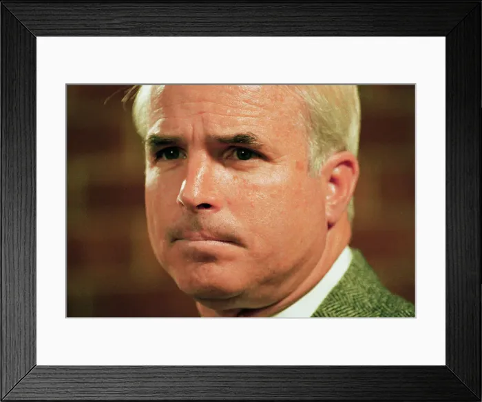 Framed Print : John McCain During Press Conference