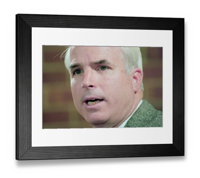 Framed Print : John McCain During Press Conference