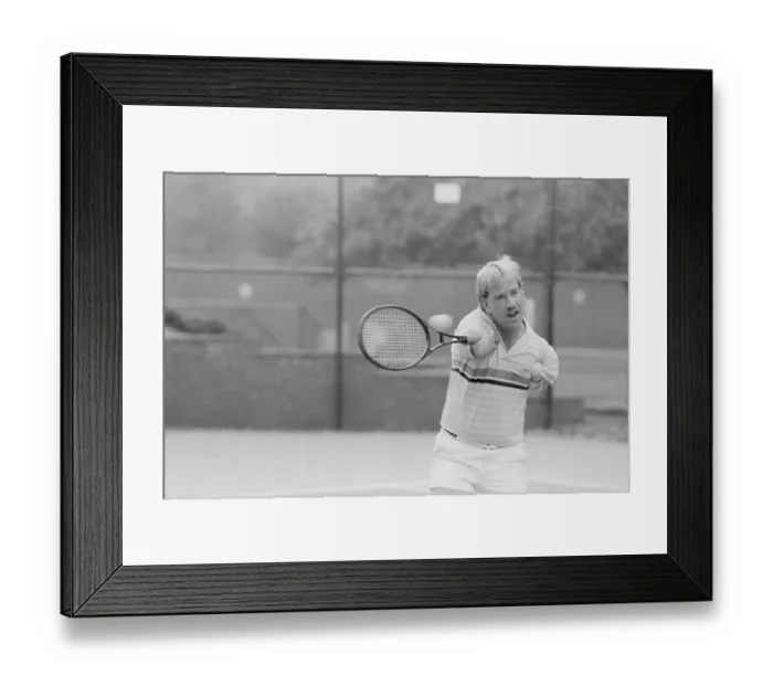 Framed Print : Butch Lumpkin Playing Tennis