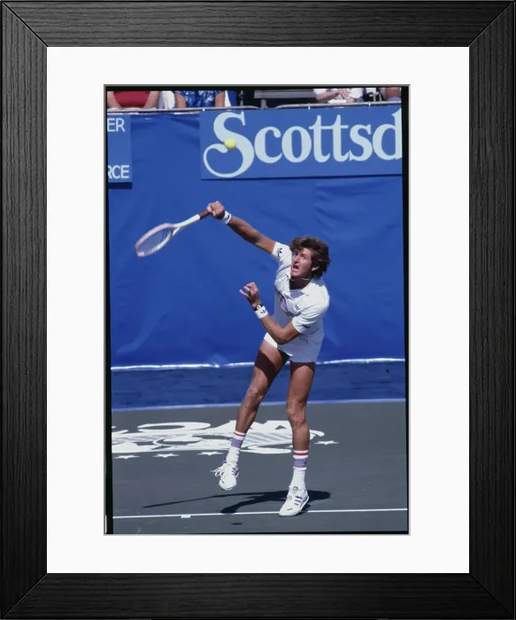 Framed Print : Tennis Player Kevin Curren in Court Action