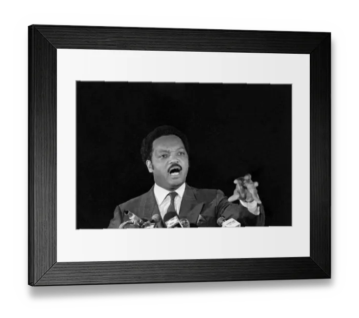 Framed Print : Jesse Jackson Addresses High School