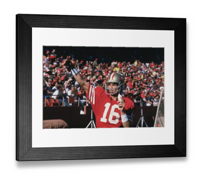 Framed Print : Football Player Joe Montana on the Field Framed Print : Football Player Joe Montana on the Field