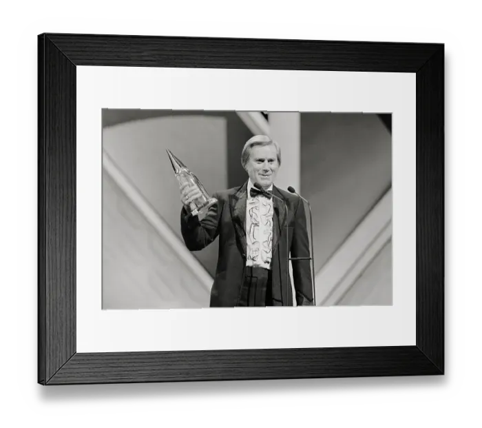 Framed Print : George Jones Holding an Award Framed Print : George Jones Holding an Award