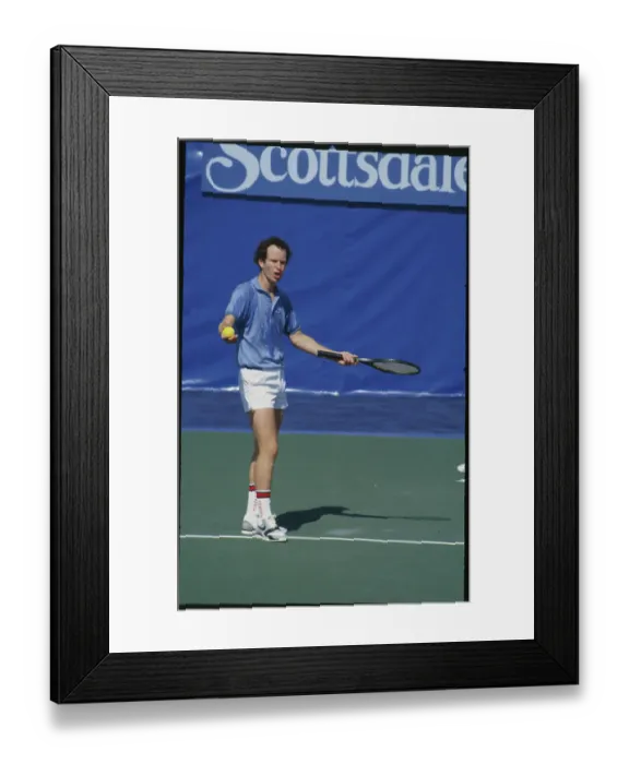 Framed Print : Tennis Player John McEnroe in Action Framed Print : Tennis Player John McEnroe in Action