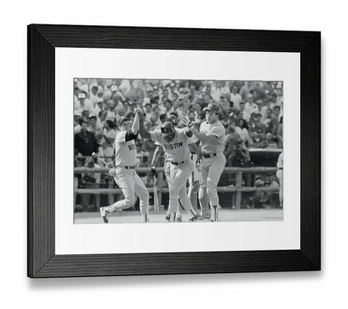 Framed Print : Teammates Congratulating Dave Henderson Framed Print : Teammates Congratulating Dave Henderson