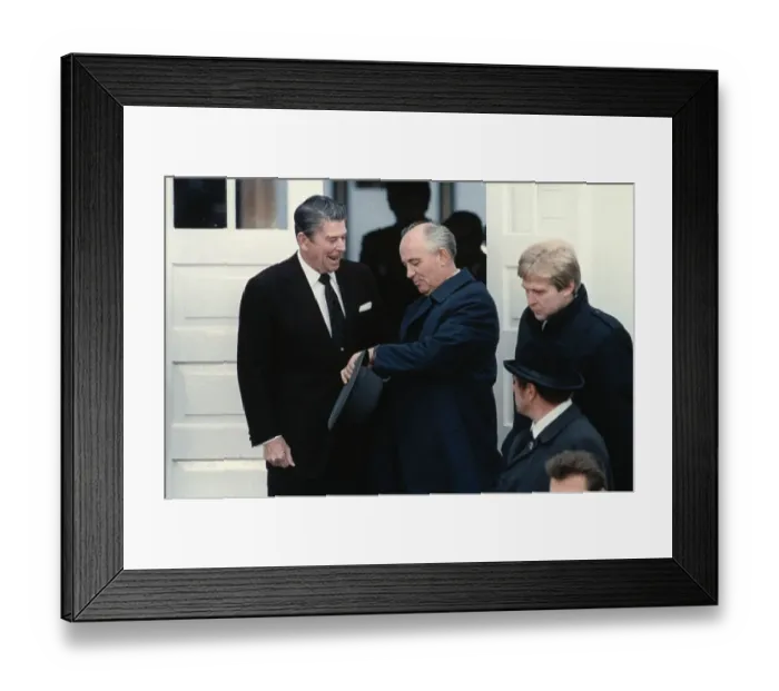 Framed Print : Mikhail Gorbachev and Ronald Reagan Framed Print : Mikhail Gorbachev and Ronald Reagan