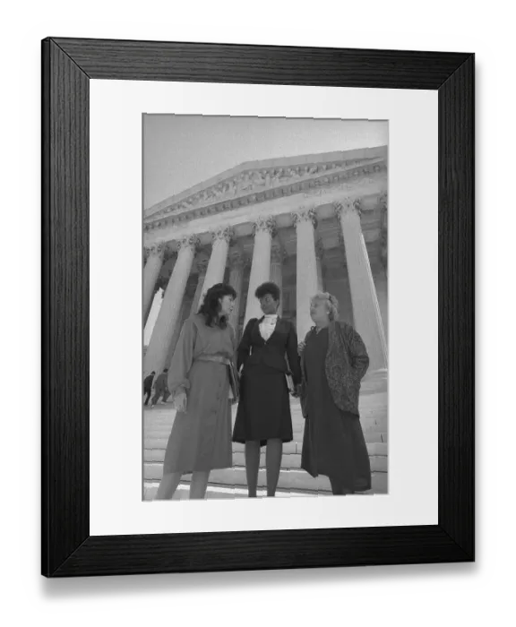 Framed Print : Feminist Betty Friedan on Steps of Supreme Court Framed Print : Feminist Betty Friedan on Steps of Supreme Court