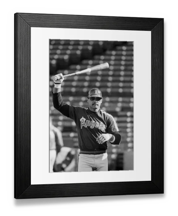 Framed Print : Reggie Jackson Swinging Bat