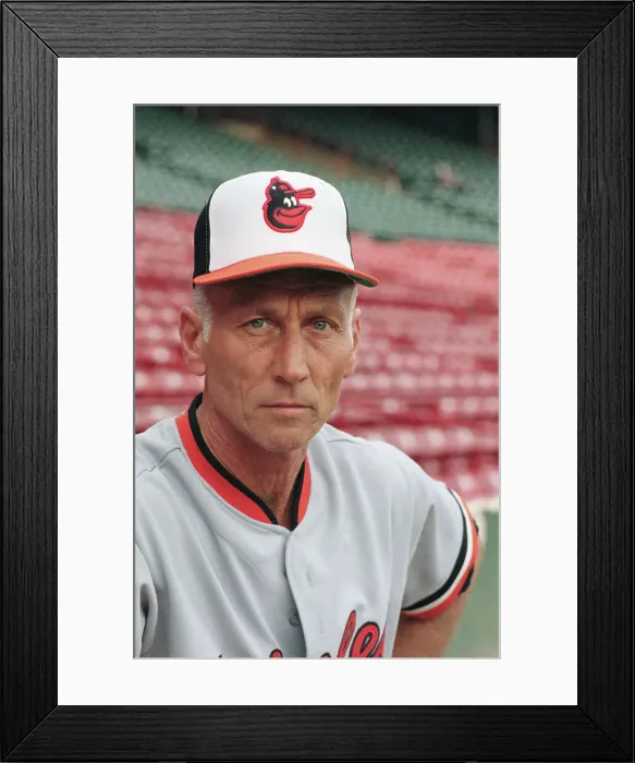 Framed Print : Cal Ripken Sr. Posing in Baseball Uniform Framed Print : Cal Ripken Sr. Posing in Baseball Uniform