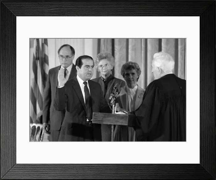 Framed Print : Swearing in of Antonin Scalia Framed Print : Swearing in of Antonin Scalia