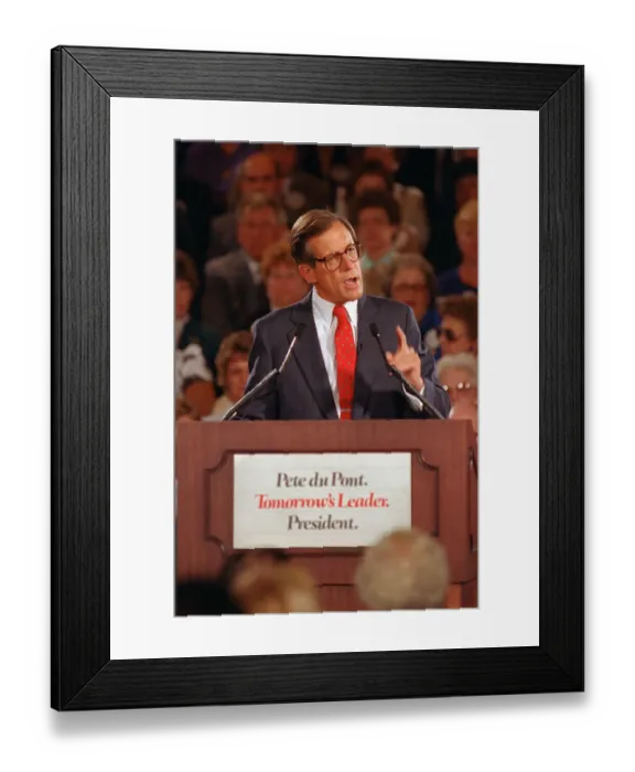 Framed Print : Pete du Pont Giving Speech Framed Print : Pete du Pont Giving Speech