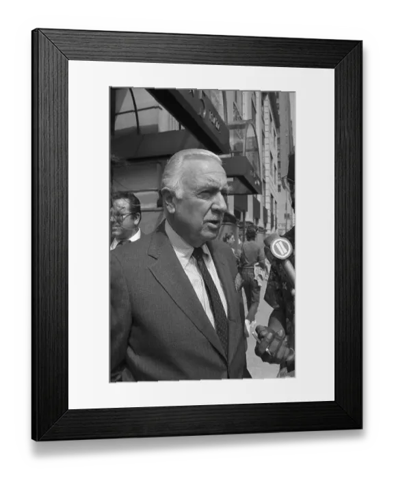 Framed Print : Walter Cronkite Talking to Reporters Framed Print : Walter Cronkite Talking to Reporters