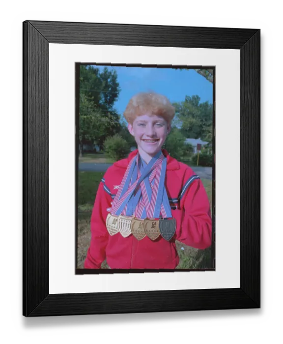 Framed Print : Kristie Phillips Wearing Medals Framed Print : Kristie Phillips Wearing Medals
