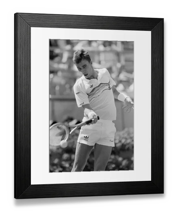 Framed Print : Ivan Lendl Hitting Forehand in U.S. Open Framed Print : Ivan Lendl Hitting Forehand in U.S. Open