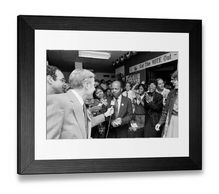Framed Print : John Lewis Talks To Press;Supporters Aro Framed Print : John Lewis Talks To Press;Supporters Aro